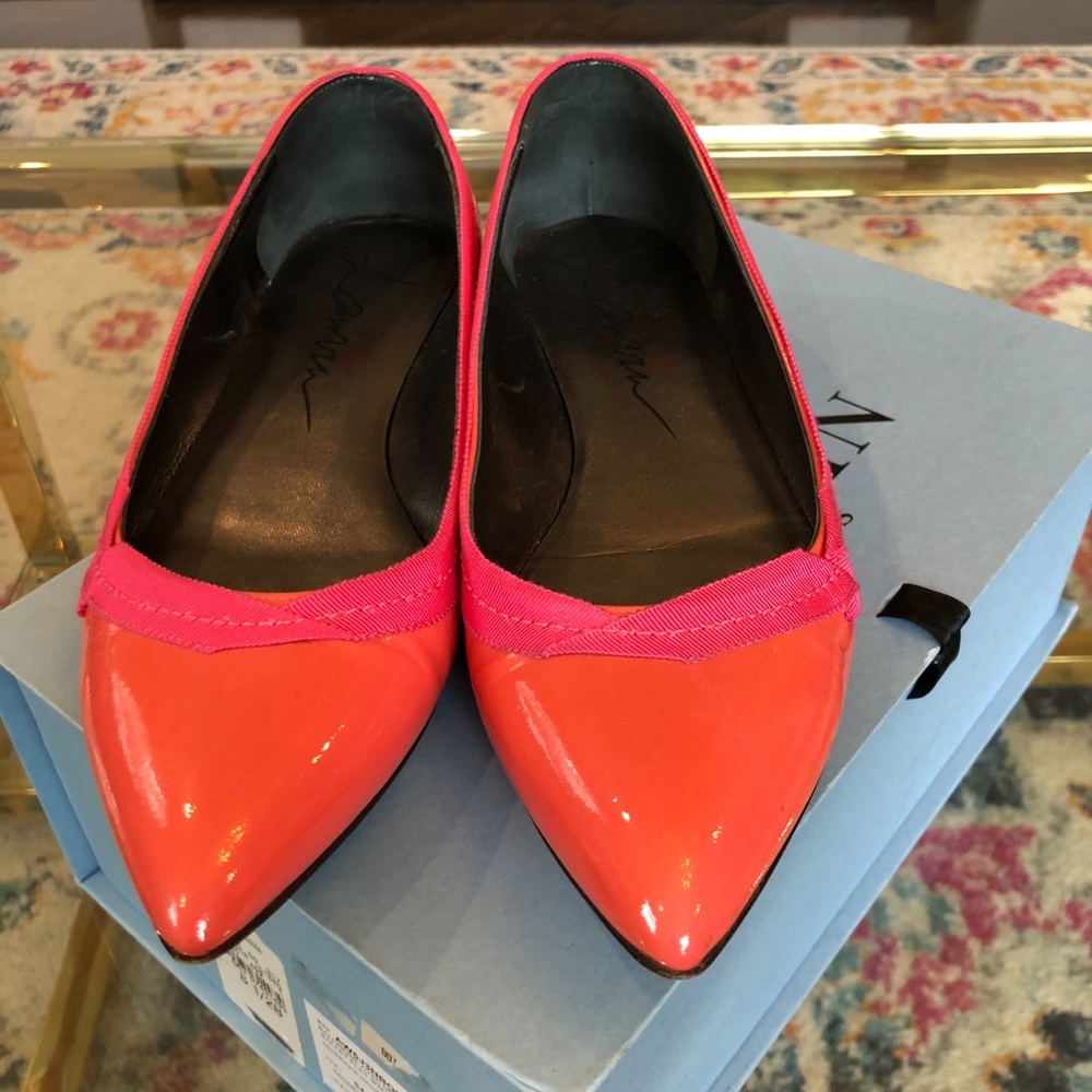 Lanvin orange and pink flats🔥